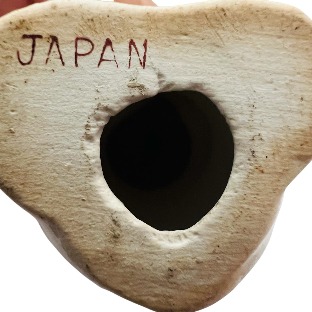 Vintage JAPAN Gold Glitter Blue Eyed Elephant Figurine