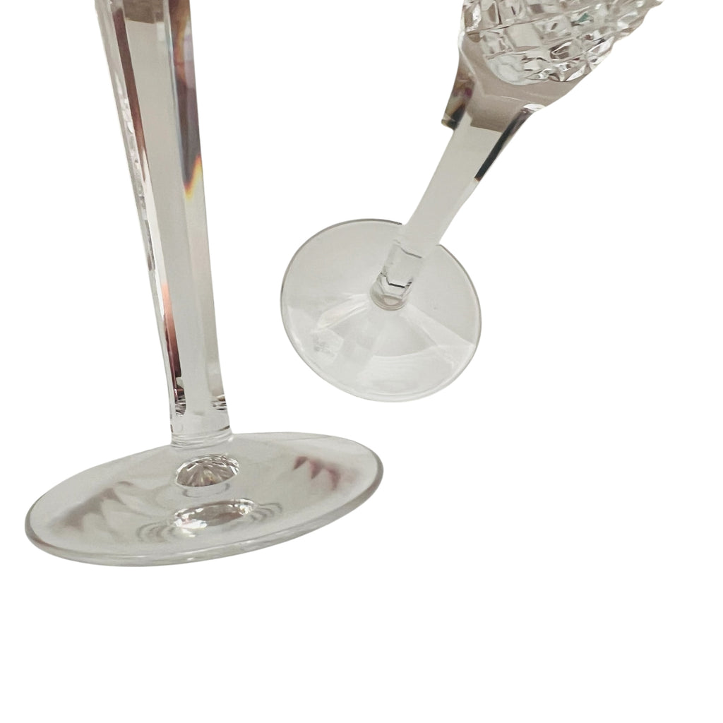 Waterford Crystal Millennium Collection Peace Dove Champagne Flutes -Pair