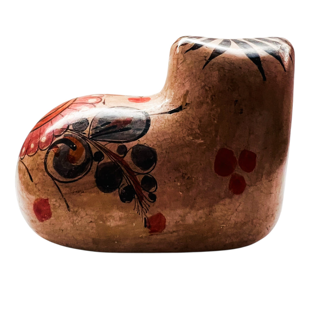 Vintage Mexican Tonala Pottery Traditional Cat Handcrafted Folk Art