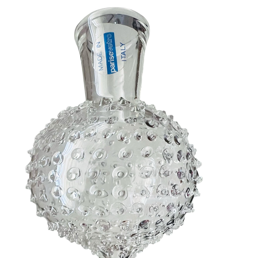 Parise Vetro Italy Hand-Blown Clear Art Glass Christmas Tree Topper