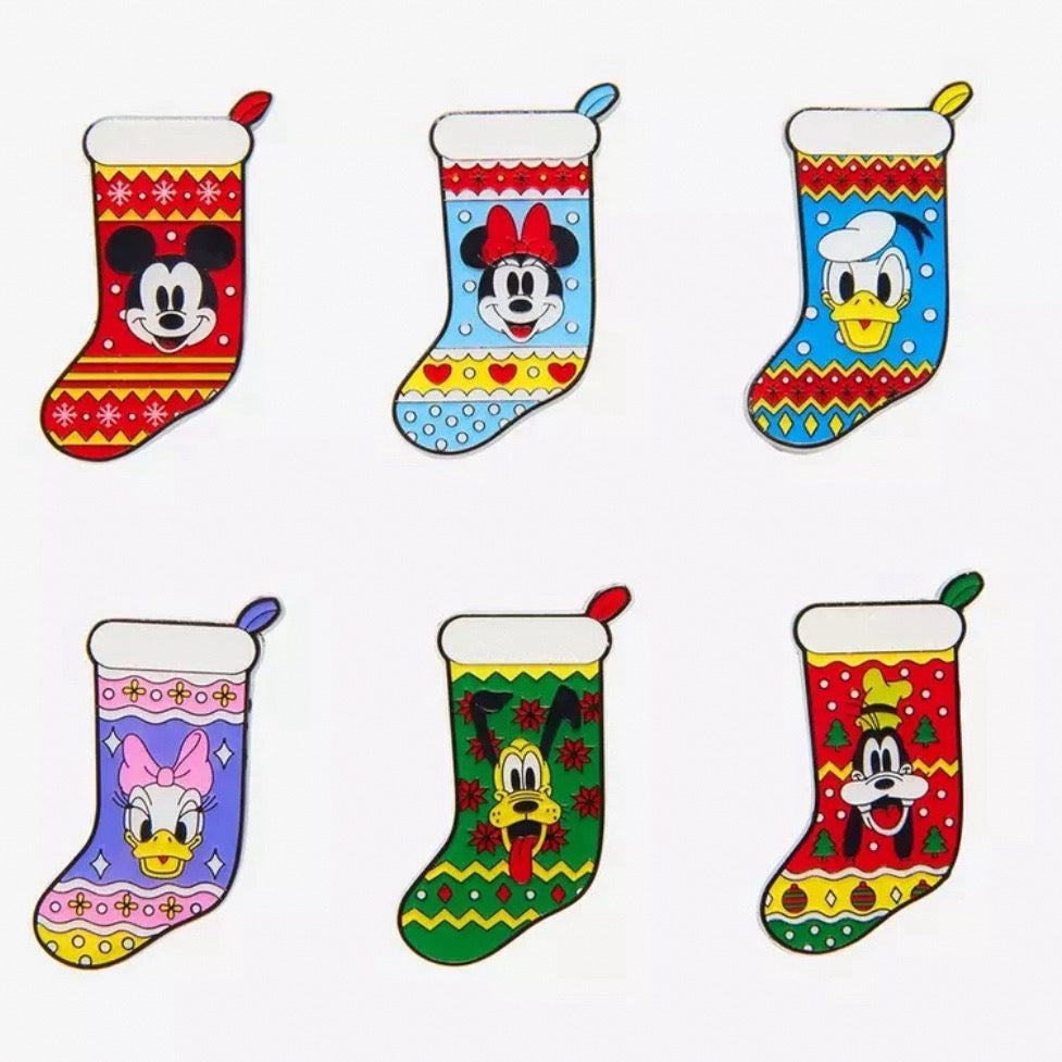 Loungefly Disney The Sensational Six Stockings Blind Box Enamel Pin