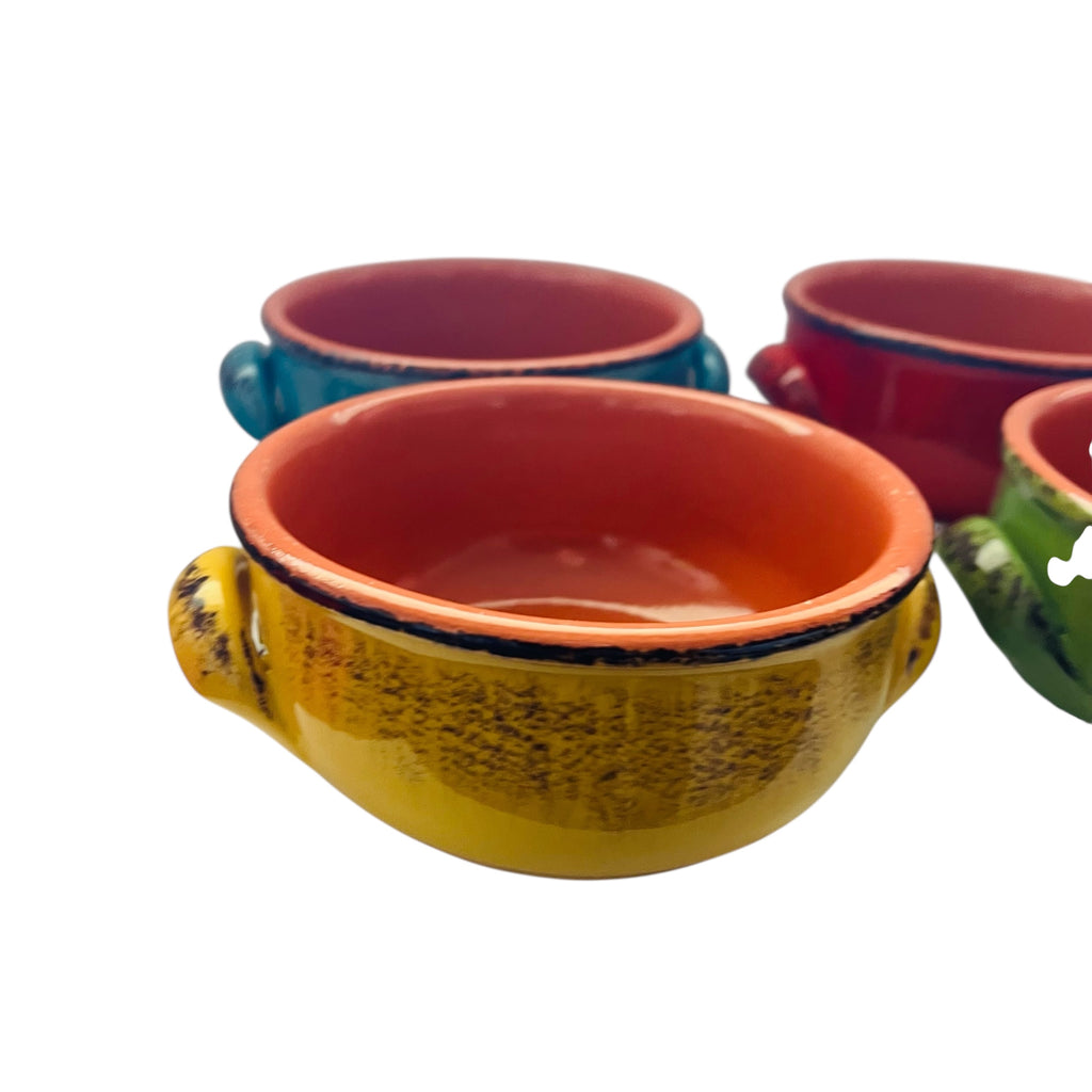 Vintage DeSilva Glazed Terracotta Soup Bowls