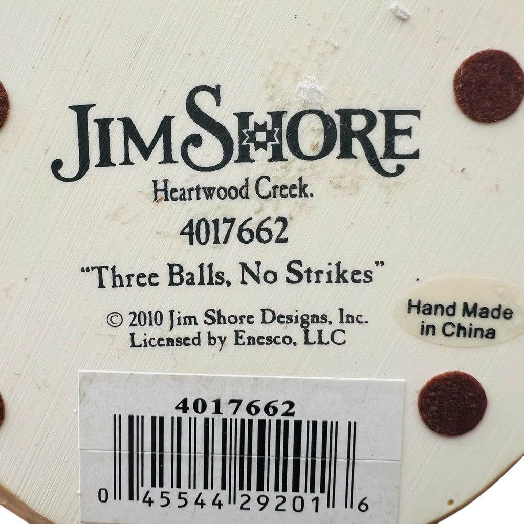 Jim Shore Baseball Snowman Three Balls, No Strikes Figurine