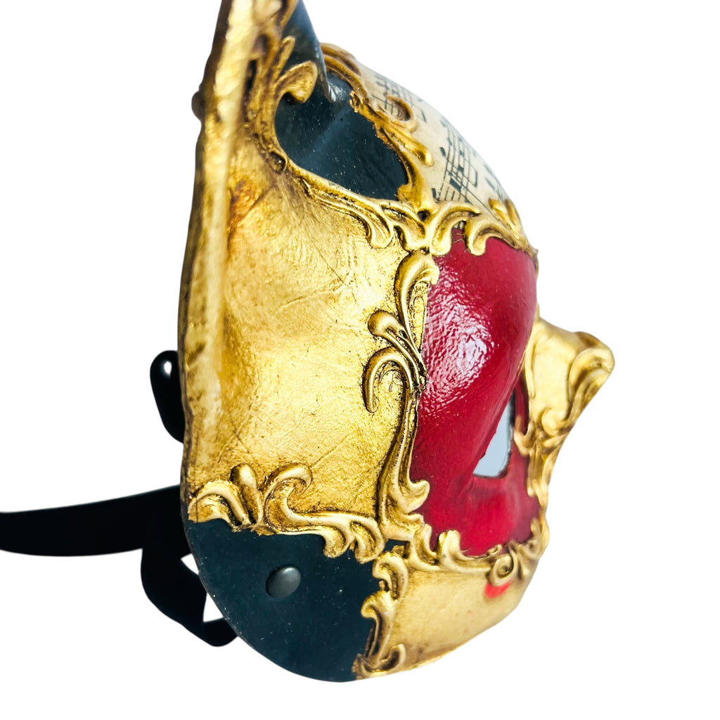 Venetian Handmade Paper Mache Mardi Gras Cat Masquerade Mask