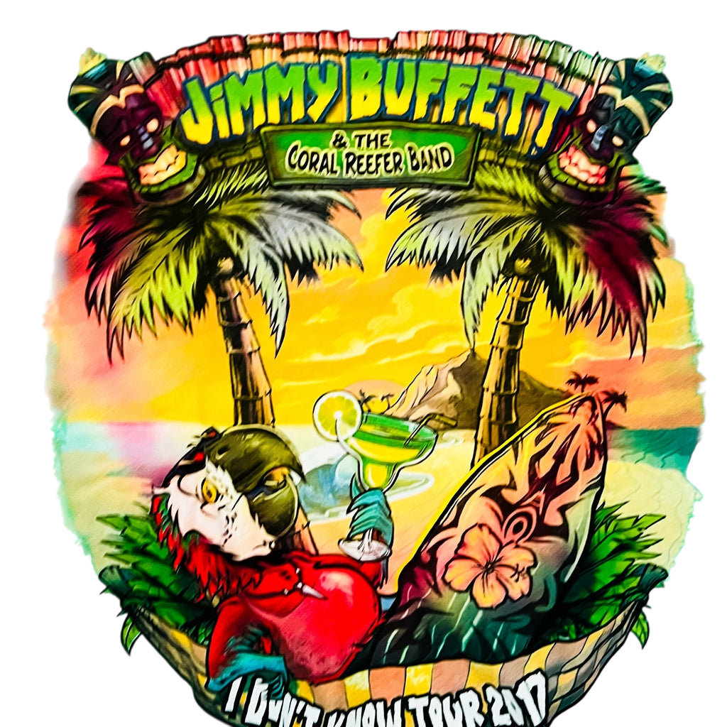 Jimmy Buffett I Don't Know Tour 2017 Parrot Tie Dye Shirt