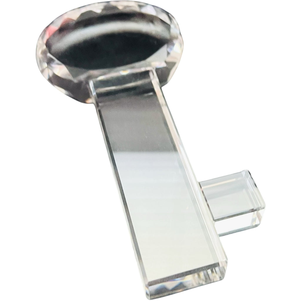 Vintage Crystal Key Art Glass Paperweight