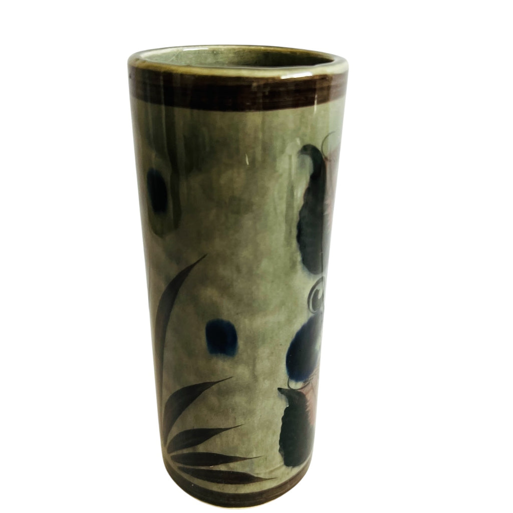 Mexico Hand Painted Design Pottery Vase