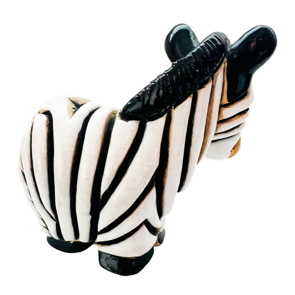 Vintage Artesania Rinconada Ceramic Zebra Uruguay Figure