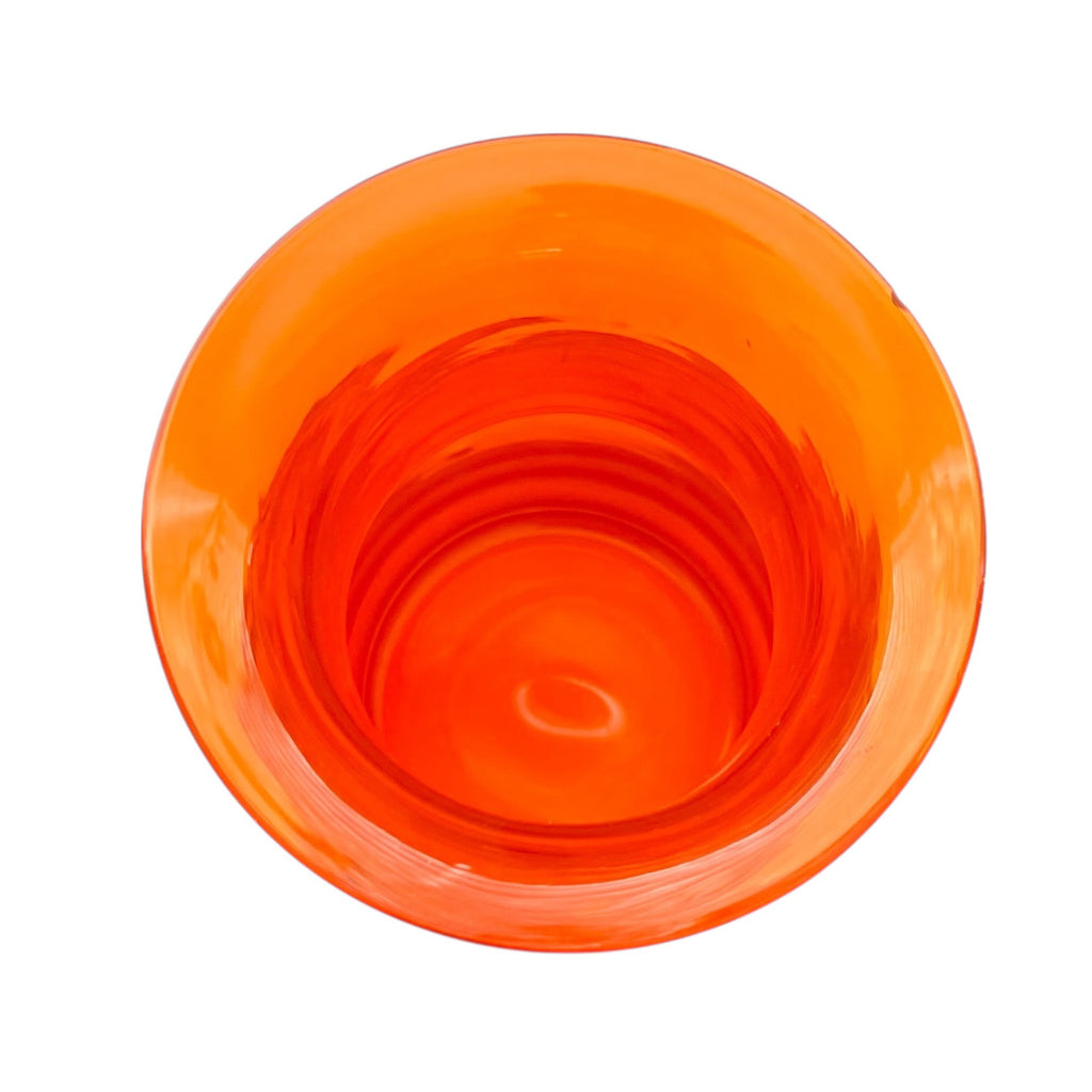 Vintage Blown Glass Tangerine Orange Vase
