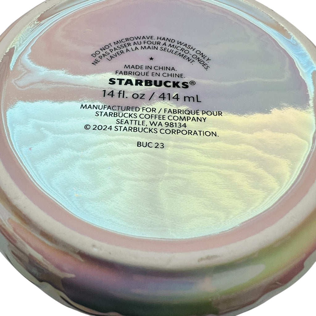 Starbucks Dragon Lunar New Year White Iridescent Pearlized 2024 Mug