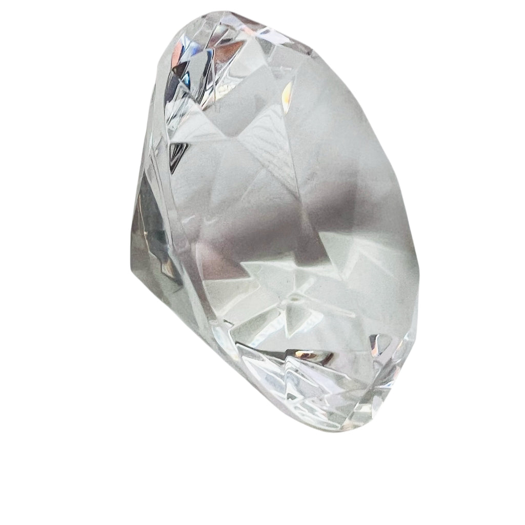 Rosenthal Crystal Loose Round Diamond Faceted Shaped Figurine Paperweight