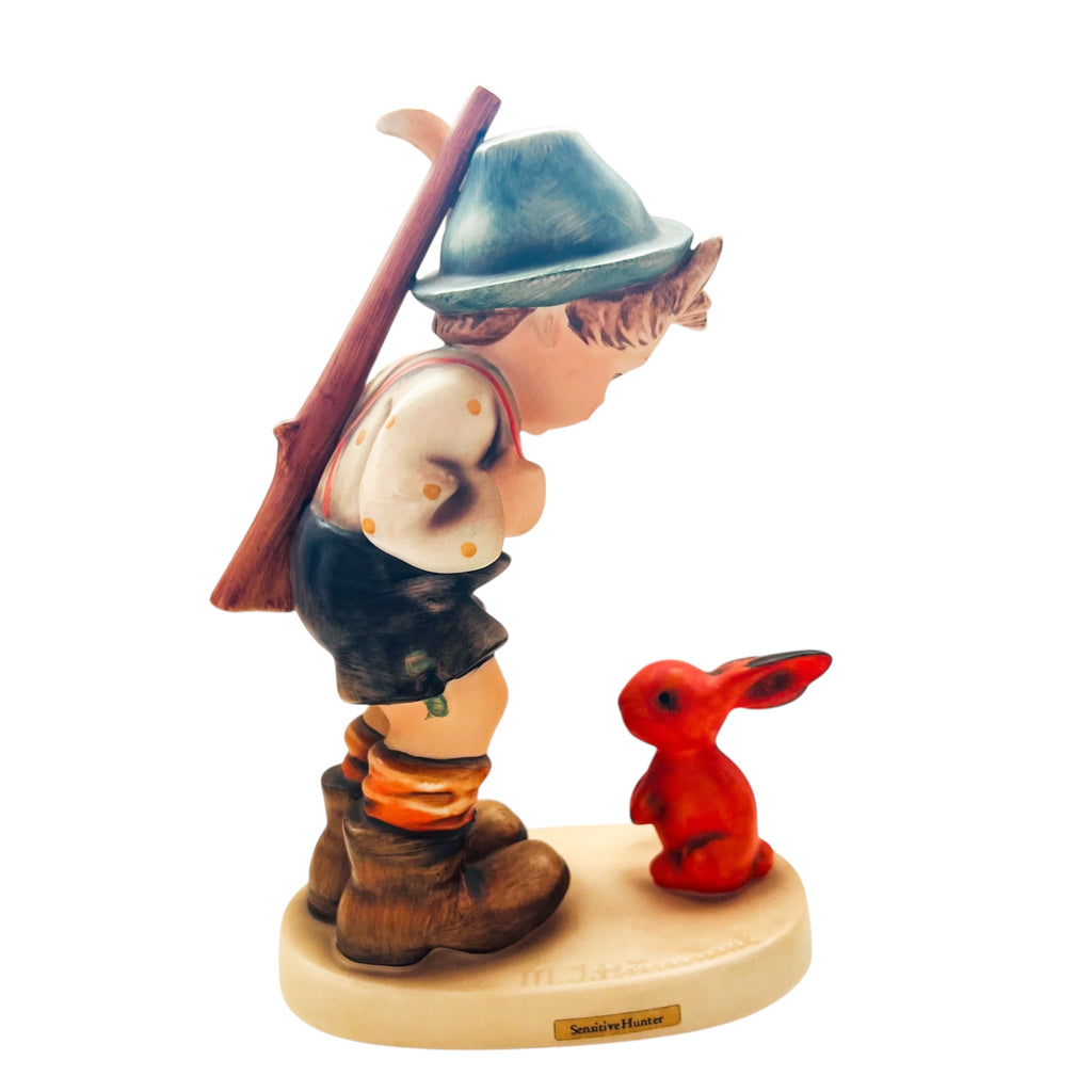 Vintage Hummel Sensitive Hunter Boy and Rabbit Western Germany Figurine