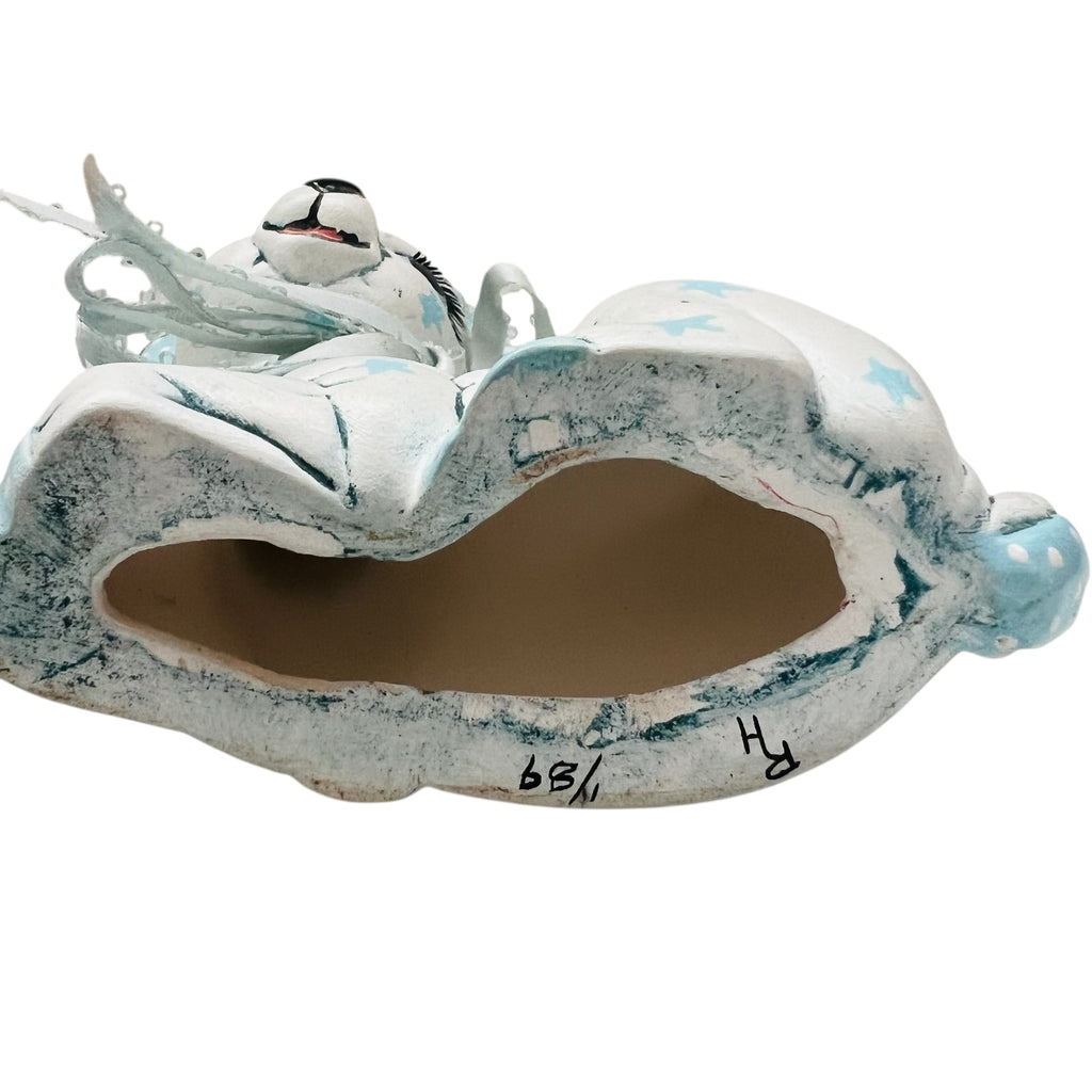 Vintage Kimple Ceramic Holiday Christmas Quilted Reindeer Figurines