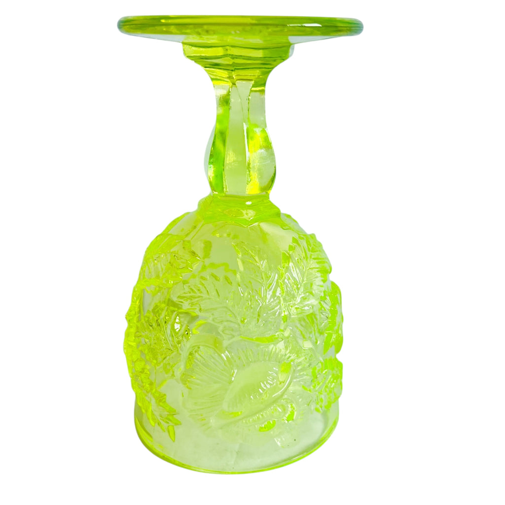 Madonna Inn Wild Rose Yellow Goblet Drinking Glass