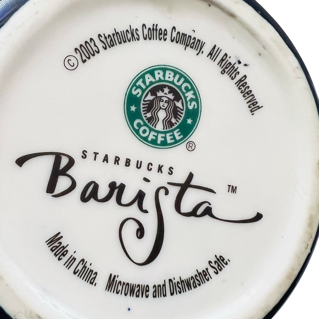 Starbucks Coffee Company 2003 Barista Lemons Grapes Sunflowers Flowers Pitcher