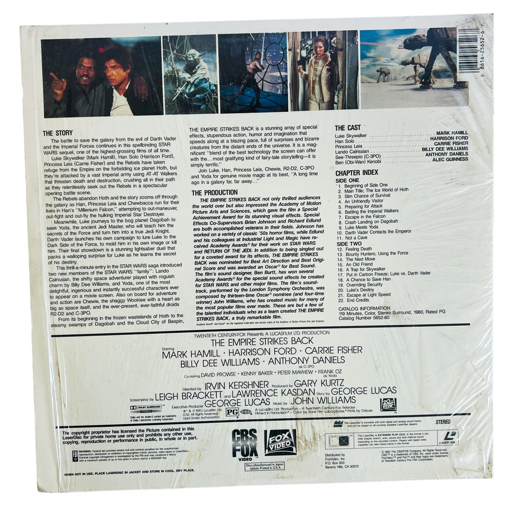 Star Wars The Empire Strikes Back Laserdisc