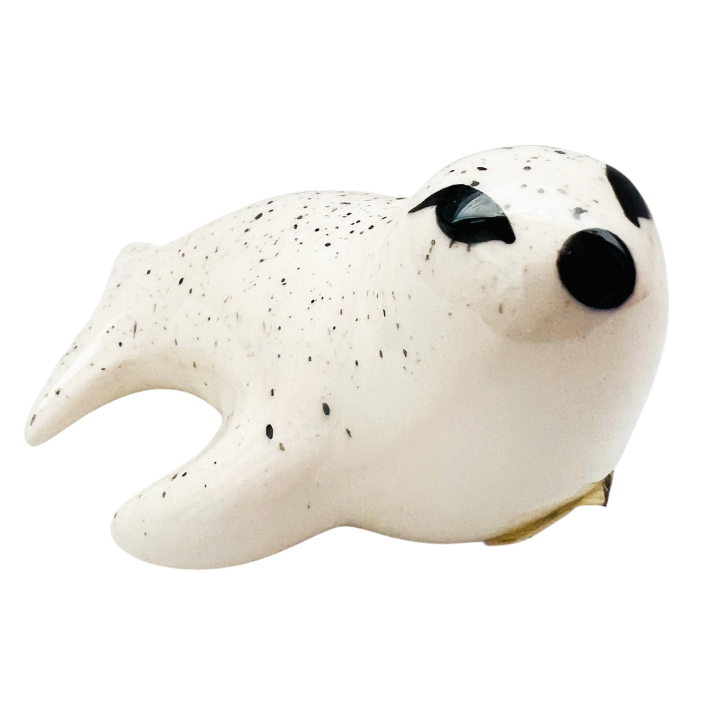 Vancouver Canada White and Black Ceramic Seal Figurine