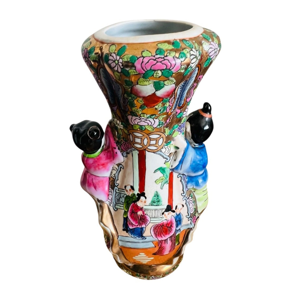 Vintage Famille Rose Porcelain Fertility Chinese Vase
