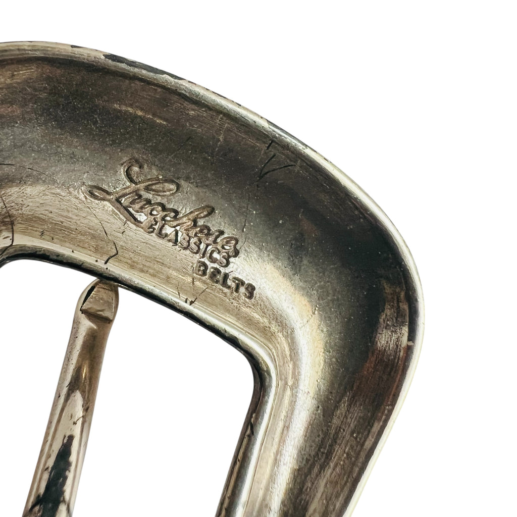 Vintage Lucchese Genuine Stingray Metal Buckle Belt