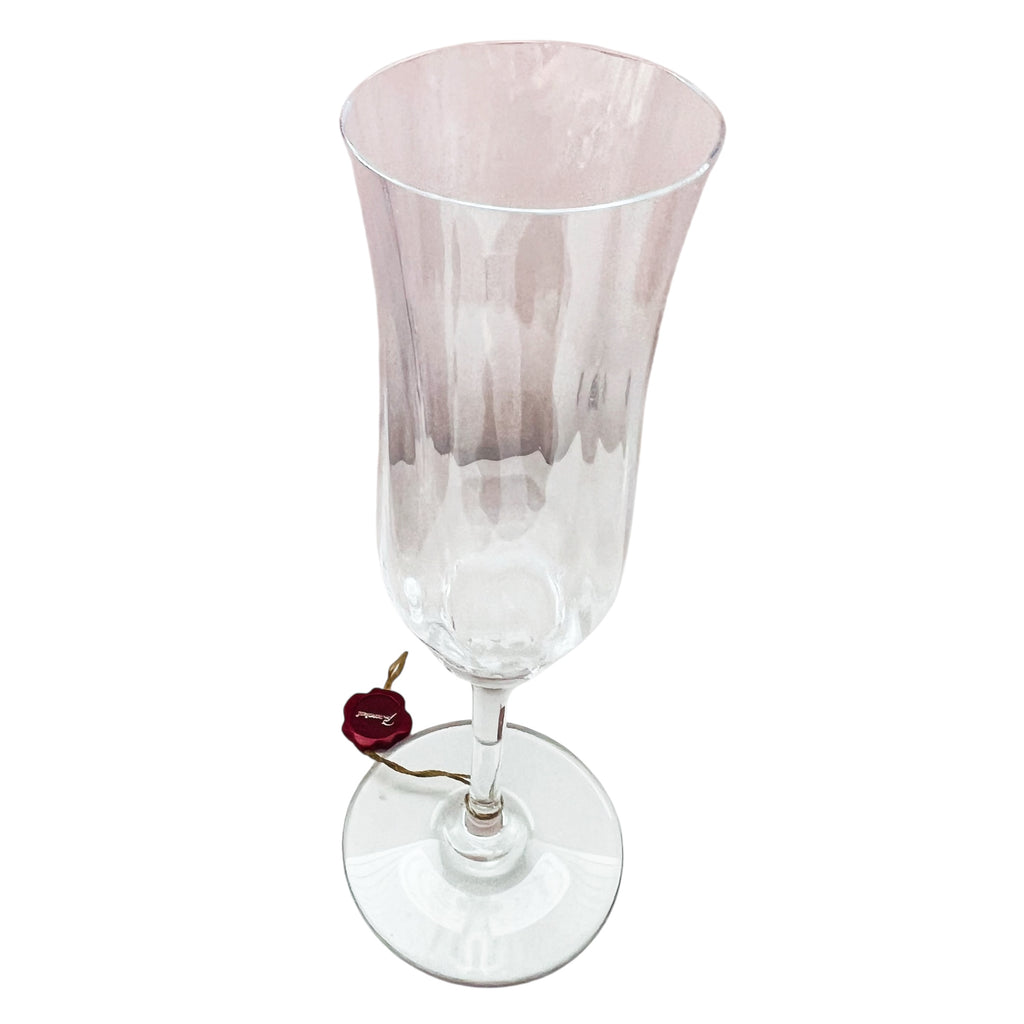 Baccarat France Capri Optic Champagne Crystal Flute Glass