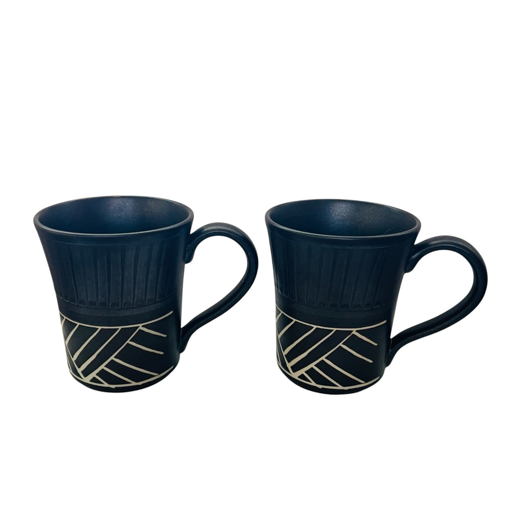 Vintage Toki Japan Art Pottery Mug -Set of 2