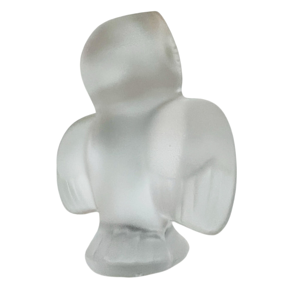 Vintage Cristal De Sevres France Frosted Glass Figurine