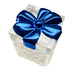 Vintage Glass Blue Bow Christmas Box