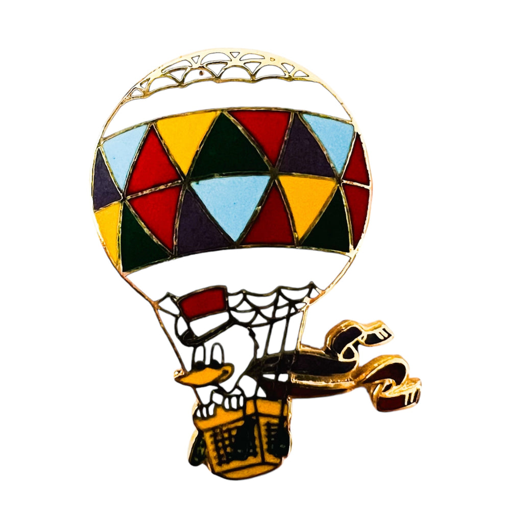 Vintage 1985 Walt Disneyland Productions Donald Duck Hot Air Balloon Pin