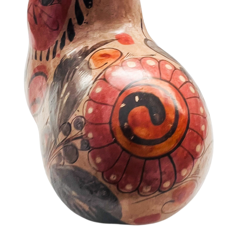 Vintage Mexican Tonala Pottery Traditional Cat Handcrafted Folk Art