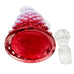 Vintage Cranberry Opalescent Hobnail Cruet With Stopper