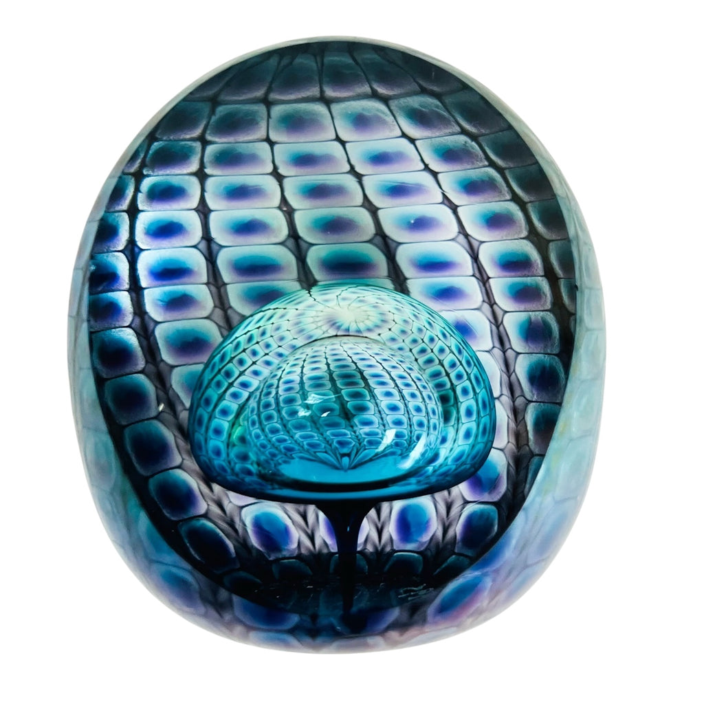 Vintage Studio Art Glass Artist Signed Thomas Philabaum Paperweight