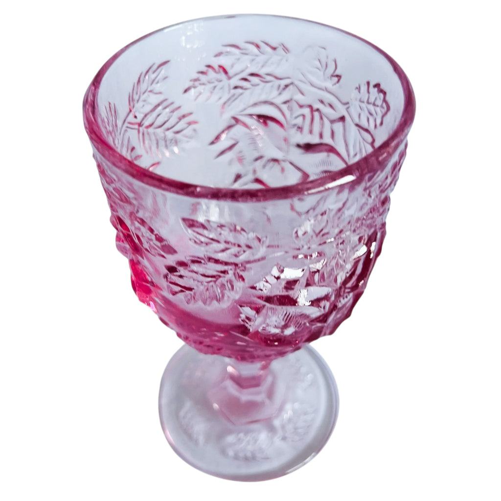 Madonna Inn Wild Rose Pale Pink Goblet Drinking Glass