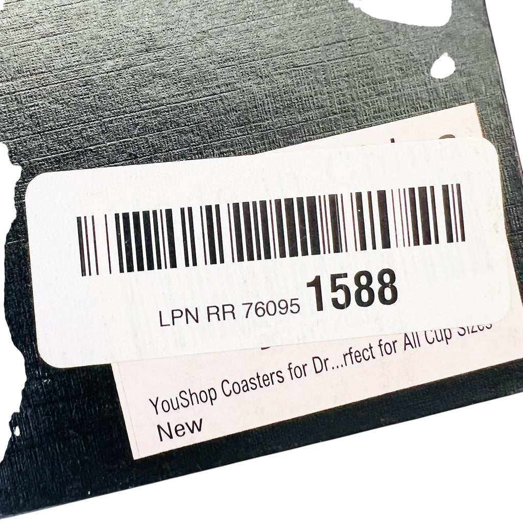 YouShop Silver Rim Black Coasters