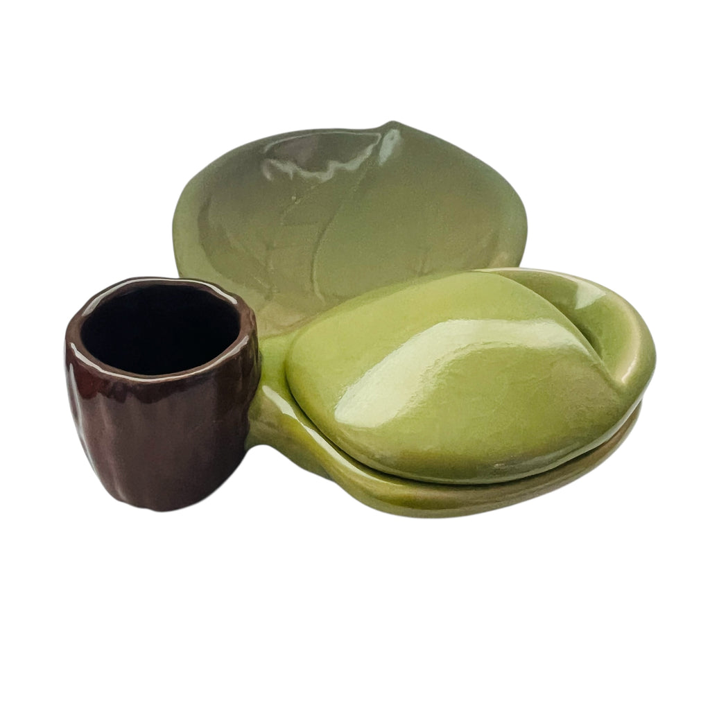 Vintage Uncommon Goods Red Wing USA Olive Serving Ceramic Plate