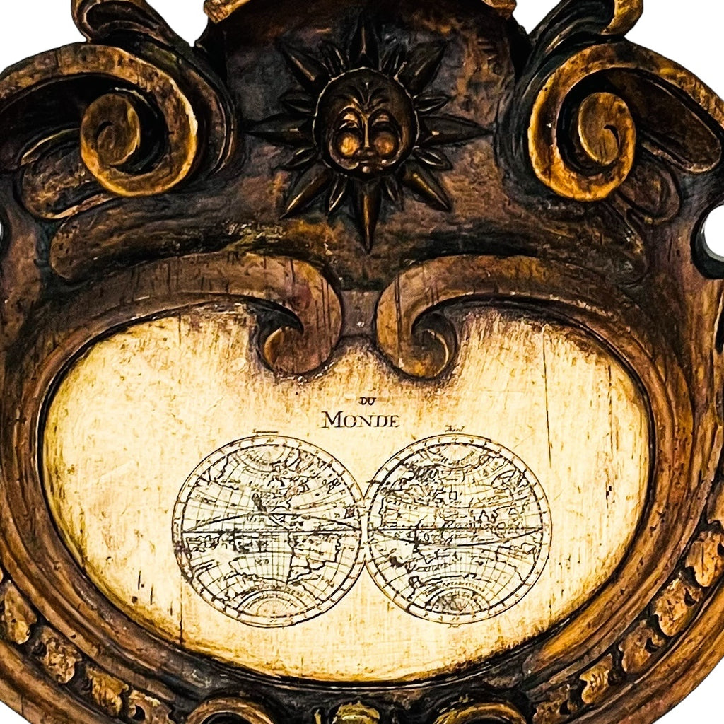 Vintage 1968 VanGuard Studios Du Monde Ornate Globe Wall Hanging