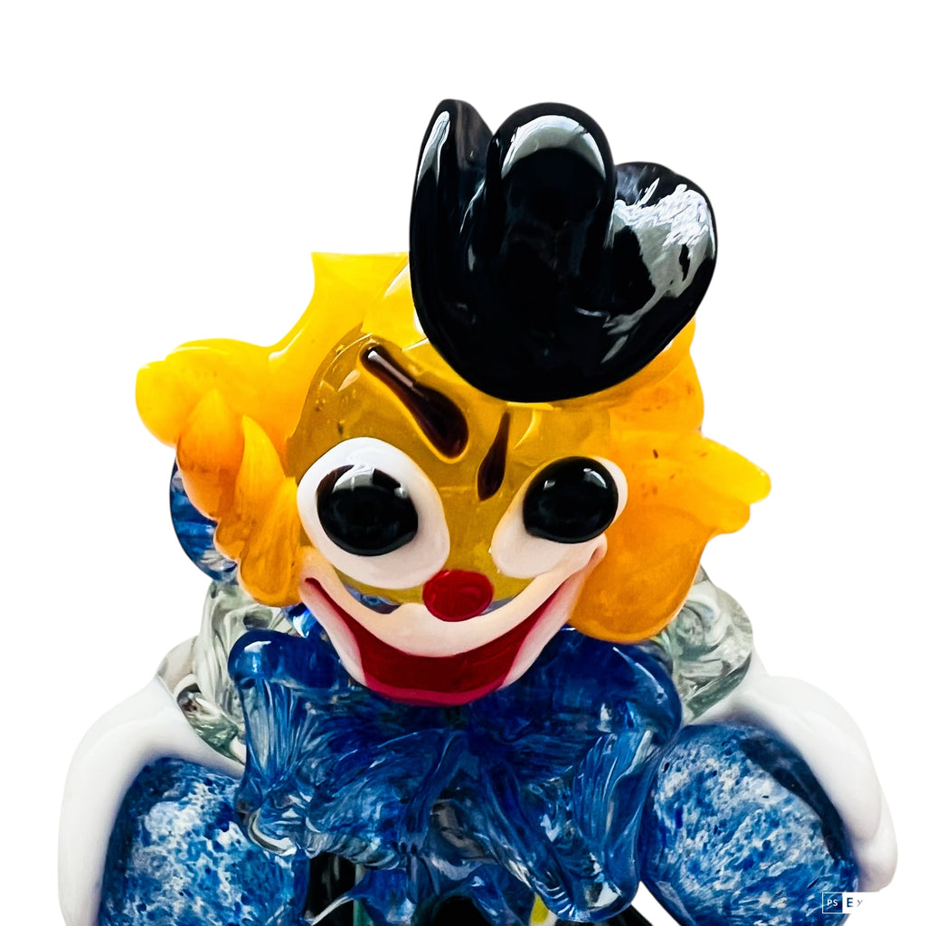Vintage Murano Art Glass Hand Blown Clown Figurine