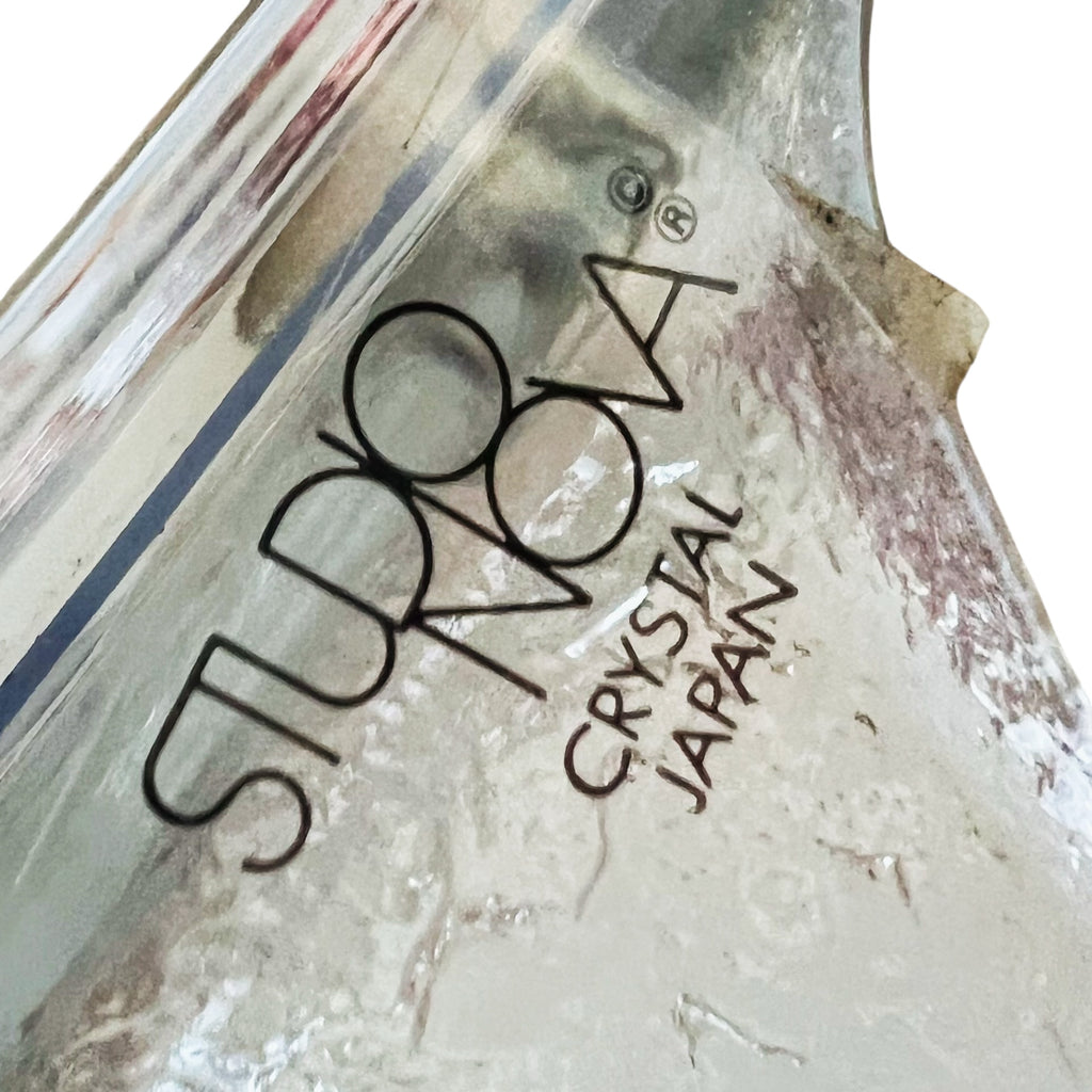 Vintage Studio Nova Crystal JAPAN Trapezoid Clear Glass Textured Picture Frame