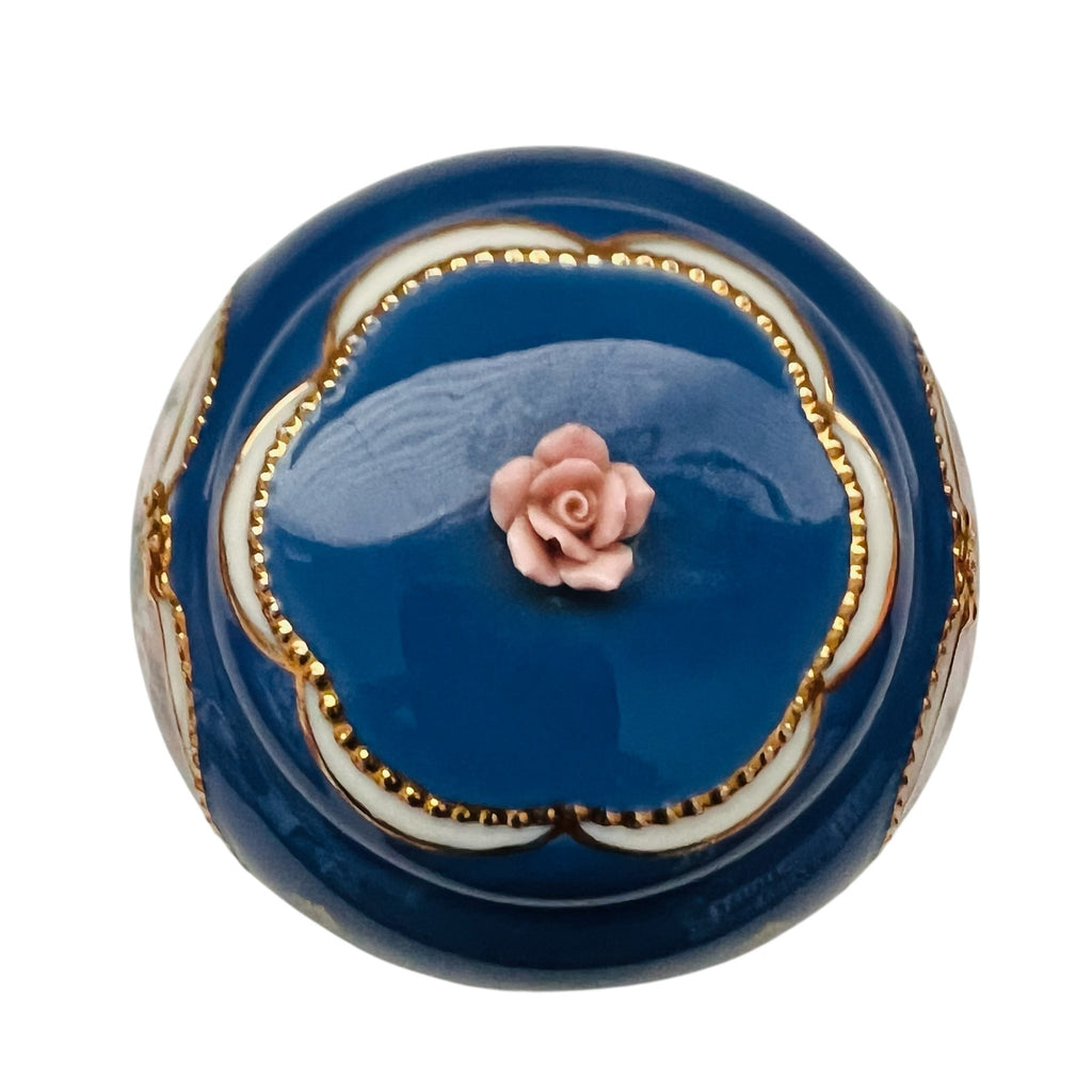 Ardleigh Elliott Lena Liu's Basket Bouquet Porcelain Music Box with Lid