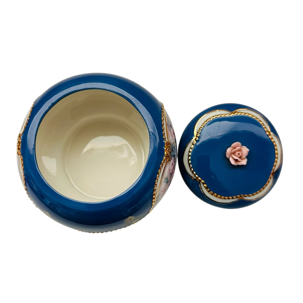 Ardleigh Elliott Lena Liu's Basket Bouquet Porcelain Music Box with Lid