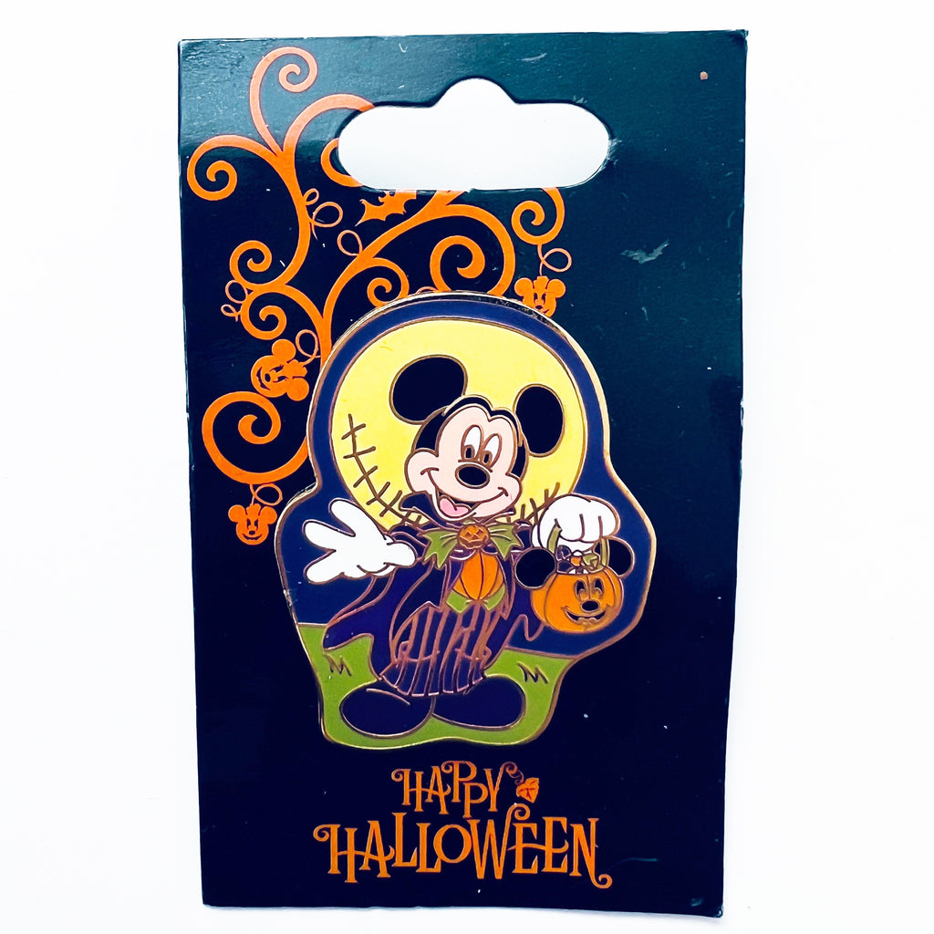 Disney Happy HalloweenMickey Mouse Moon Jack Skellington Glow In The Dark Pin