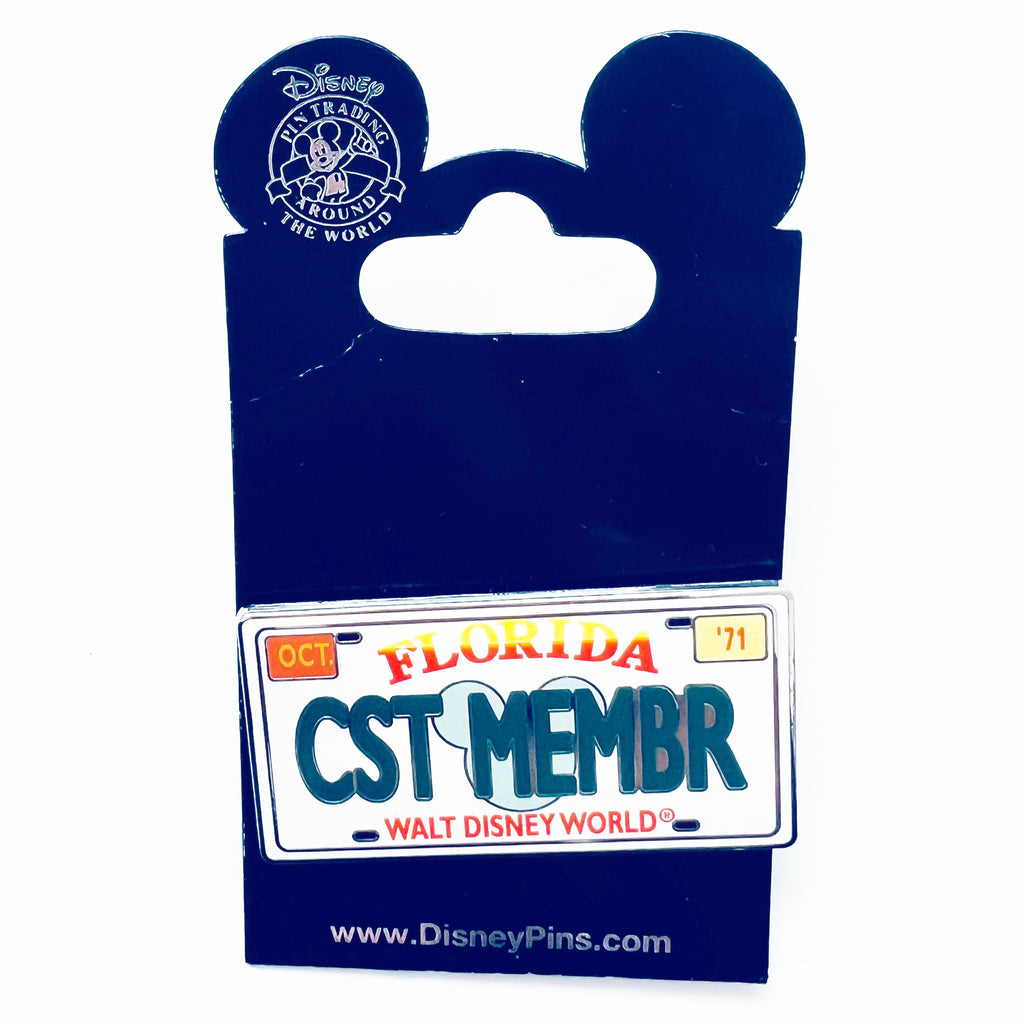 Disney Walt Disney World Florida Cast Member License Plate 2010 First Release Pin
