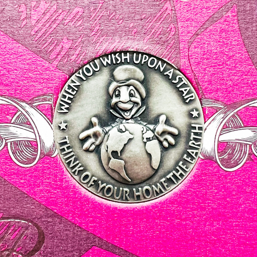 Vintage Disney Jiminey Cricket Coin Cast Member I've Got Environmentality 1995 Medallion