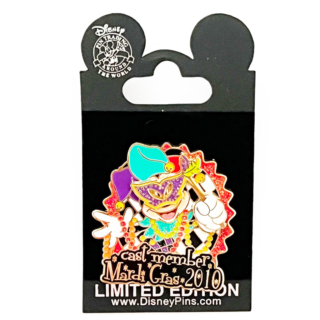 Disney's Cast Member Exclusive Mickey Mardi Gras 2010 LE Pin