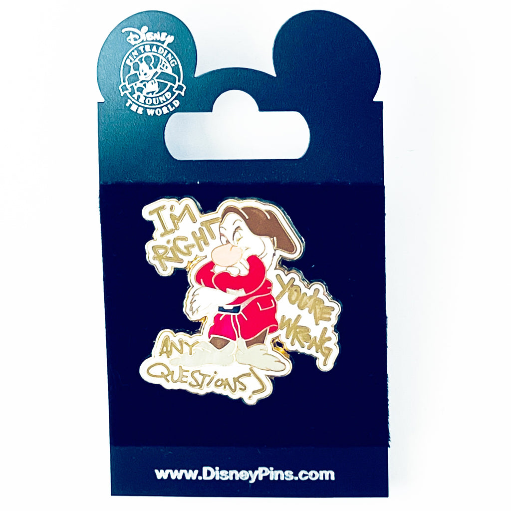 Disney Grumpy Any Questions Snow White and the 7 Dwarfs Pin