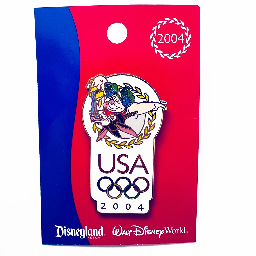 Disneyland Resort 2004 USA Olympics Bacchus From Fantasia Olympic Rings Logo Pin