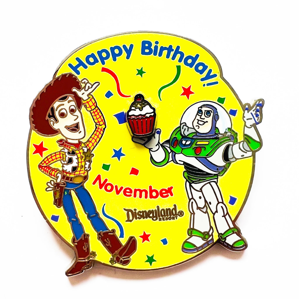 Disney DLR Toy Story Happy Birthday November 2008 Woody and Buzz LE 1000 Pin