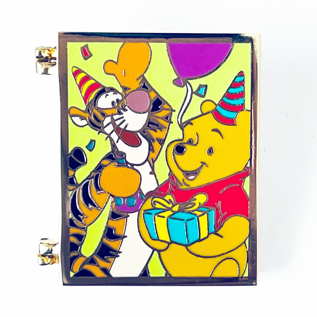 Disney Winnie The Pooh Hinge Happy Birthday Card Tigger Piglet Cast Exclusive Pin
