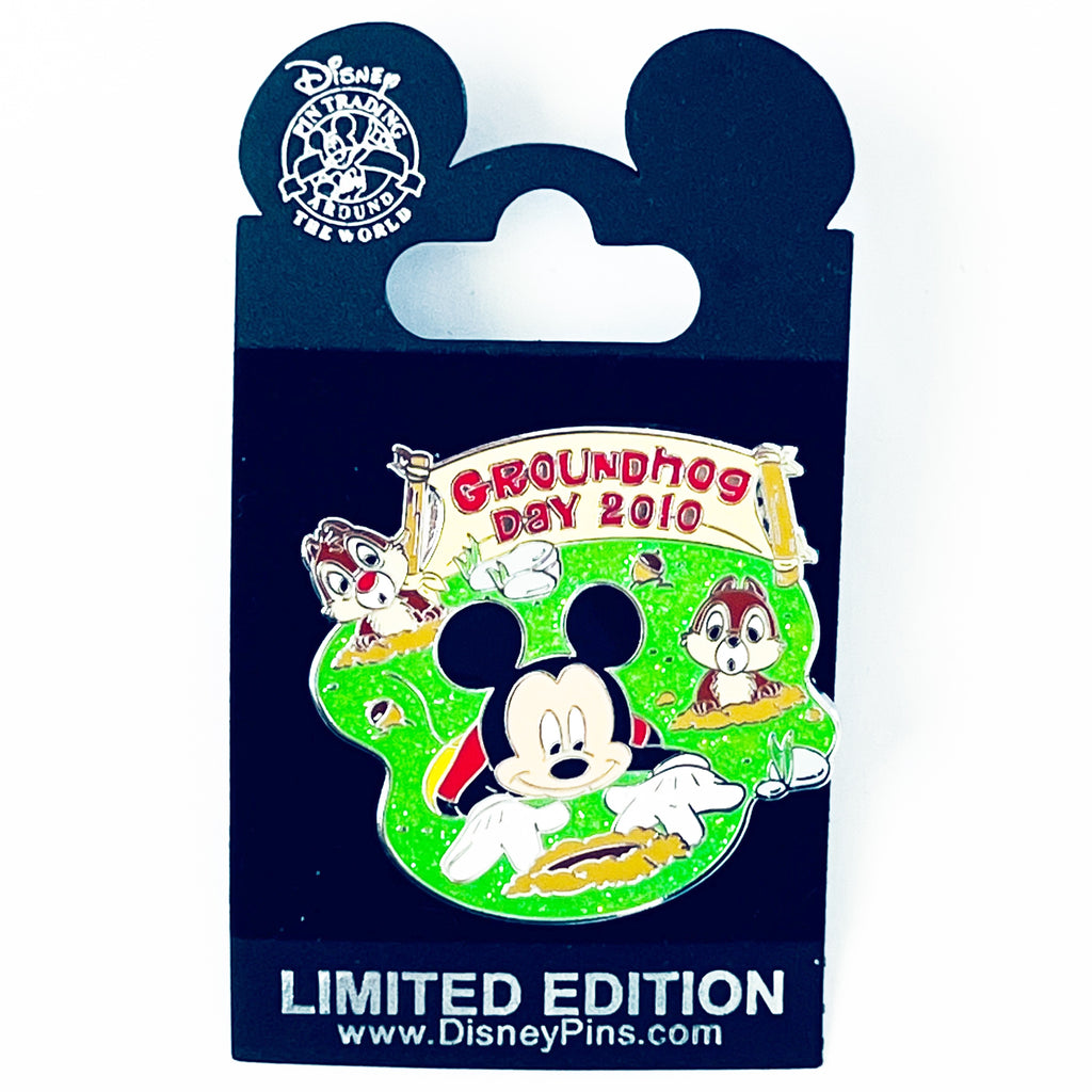 Disney Groundhog Day 2010 Mickey Mouse and Chip & Dale Limited Edition 2000 Pin