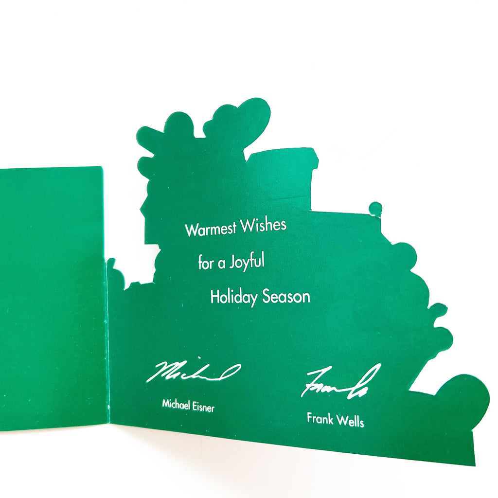 Vintage 1993 The Walt Disney Company Cast Member Season Greetings Holiday Christmas Michael Eisner Frank Wells Card