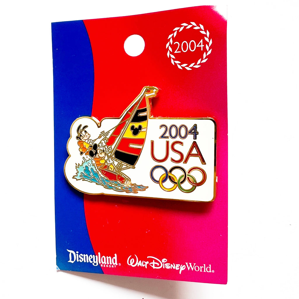 Disney DLR USA Olympics 2004 Logo Goofy Mickey Mouse Cast Members Only Limited Edition Pin